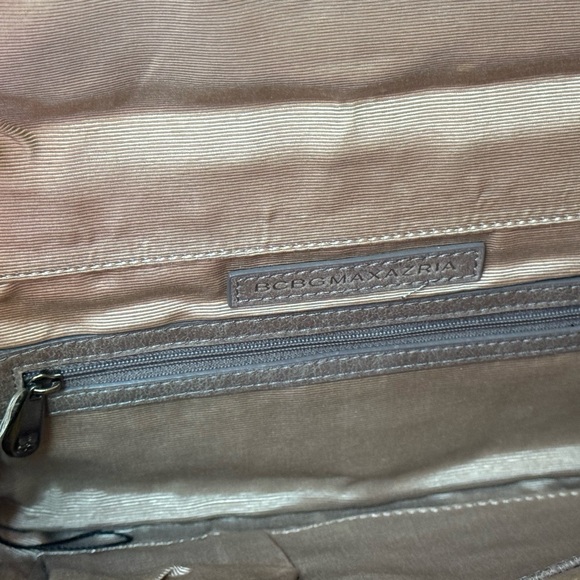 BCBGMAXAZRIA, Wristlet or Clutch, Leather Studded Purse, Taupe, - Picture 6 of 16